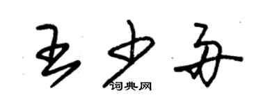 朱錫榮王少舟草書個性簽名怎么寫