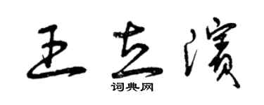 曾慶福王立濱草書個性簽名怎么寫