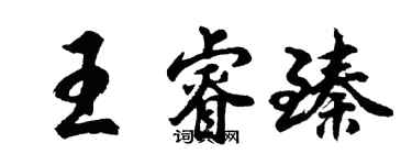 胡問遂王睿臻行書個性簽名怎么寫