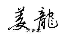 王正良姜龍行書個性簽名怎么寫