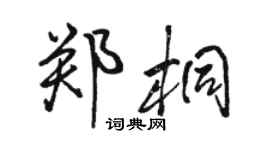 駱恆光鄭桐行書個性簽名怎么寫