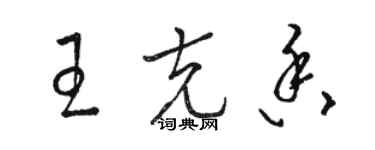 駱恆光王克香草書個性簽名怎么寫