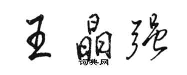 駱恆光王晶強行書個性簽名怎么寫