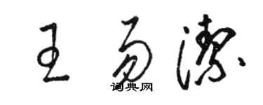 駱恆光王易潔草書個性簽名怎么寫