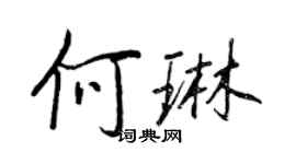 王正良何琳行書個性簽名怎么寫
