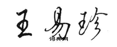 駱恆光王易珍行書個性簽名怎么寫