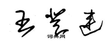 朱錫榮王登連草書個性簽名怎么寫