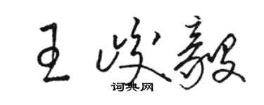 駱恆光王峻毅草書個性簽名怎么寫