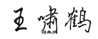 駱恆光王嘯鶴行書個性簽名怎么寫