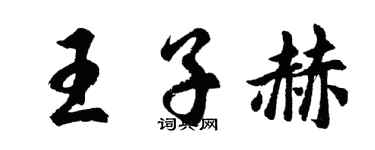 胡問遂王子赫行書個性簽名怎么寫
