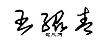 朱錫榮王紹青草書個性簽名怎么寫