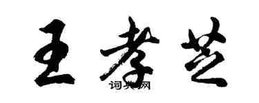 胡問遂王孝芝行書個性簽名怎么寫