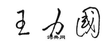 駱恆光王力國草書個性簽名怎么寫