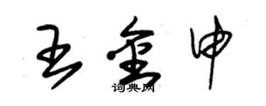 朱錫榮王金申草書個性簽名怎么寫