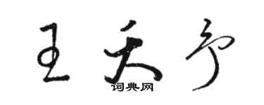 駱恆光王夭予草書個性簽名怎么寫