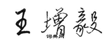 駱恆光王增毅行書個性簽名怎么寫