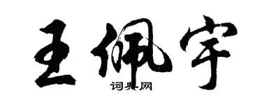 胡問遂王佩宇行書個性簽名怎么寫