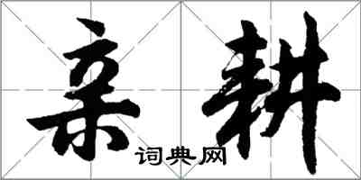 胡問遂親耕行書怎么寫