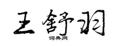 曾慶福王舒羽行書個性簽名怎么寫
