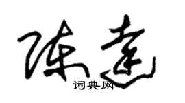 朱錫榮陳達草書個性簽名怎么寫