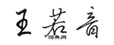 駱恆光王若音行書個性簽名怎么寫