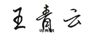 駱恆光王青雲行書個性簽名怎么寫