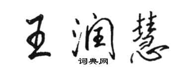 駱恆光王潤慧行書個性簽名怎么寫