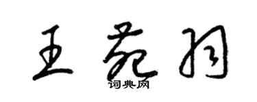 梁錦英王苑羽草書個性簽名怎么寫
