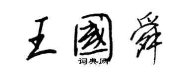 王正良王國舜行書個性簽名怎么寫