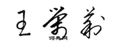 駱恆光王榮莉草書個性簽名怎么寫