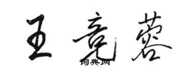 駱恆光王競蓉行書個性簽名怎么寫