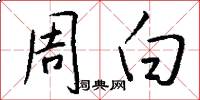 周白怎么寫好看
