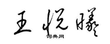 梁錦英王悅曦草書個性簽名怎么寫