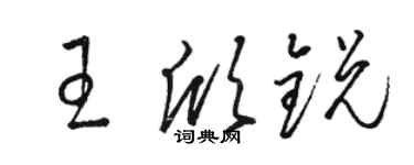 駱恆光王欣銳草書個性簽名怎么寫