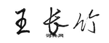 駱恆光王長竹行書個性簽名怎么寫