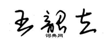 朱錫榮王韶立草書個性簽名怎么寫