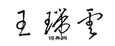 駱恆光王瑞雲草書個性簽名怎么寫