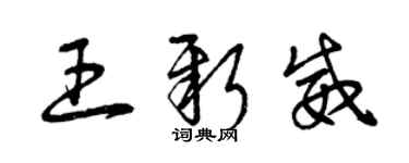 曾慶福王新威草書個性簽名怎么寫