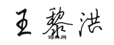 駱恆光王黎洪行書個性簽名怎么寫