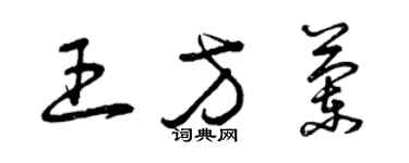 曾慶福王方蘭草書個性簽名怎么寫