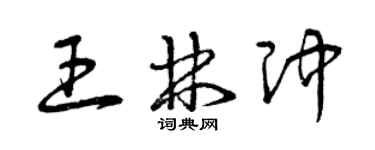 曾慶福王林沖草書個性簽名怎么寫