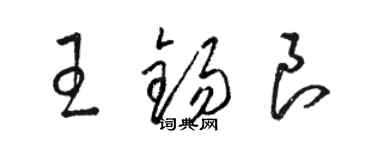 駱恆光王錫良草書個性簽名怎么寫