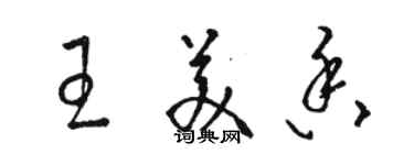 駱恆光王美香草書個性簽名怎么寫