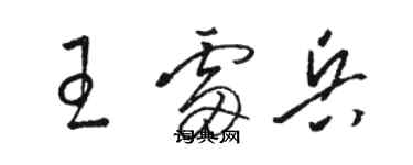 駱恆光王雷兵草書個性簽名怎么寫