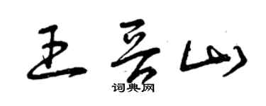 曾慶福王晉山草書個性簽名怎么寫