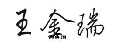 駱恆光王金瑞行書個性簽名怎么寫