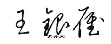 駱恆光王銀雁草書個性簽名怎么寫