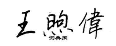 王正良王煦偉行書個性簽名怎么寫