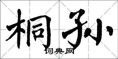 翁闓運桐孫楷書怎么寫