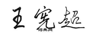 駱恆光王憲超行書個性簽名怎么寫